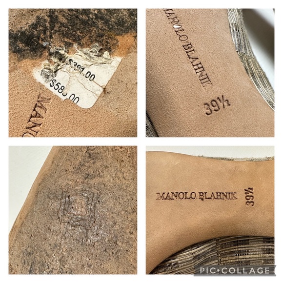 Manolo Blahnik Leopard/Striped Pointed Toe Kitten Heels Size 39 1/2 EUC - Picture 15 of 16